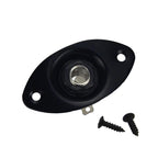 2 pack Oval Output Input Jack Plate Socket with Screws for  Style Electric Guitar Parts Replacement .（black）