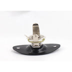 2 pack Oval Output Input Jack Plate Socket with Screws for  Style Electric Guitar Parts Replacement .（black）