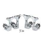 4 pack（2 left+2 right）Full Sealed Machine Heads Tuners Tuning Pegs Keys with Y-Style Button for Electric Bass