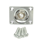 3 pack Square Metal Output Jack Plate Input Jack Socket for Electric Guitar Bass,Bass Guitars Plug Guitar Input Jack Plate Electric Guitar Parts Replacement with Screws (Silver Black Gold)