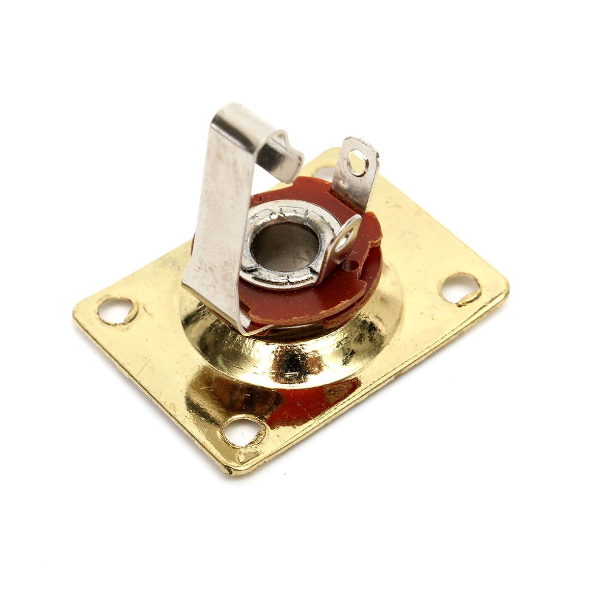 3 pack Square Metal Output Jack Plate Input Jack Socket for Electric Guitar Bass,Bass Guitars Plug Guitar Input Jack Plate Electric Guitar Parts Replacement with Screws (Silver Black Gold)