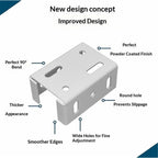 White Aluminum Fence Bracket for Vinyl Fencing,Heavy Duty Replacement for 2.75in Bracket,Fence Bracket Used for Connecting Panel to Post,Vinyl Fence Parts(8Pcs & 80screws)