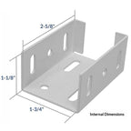White Aluminum Fence Bracket for Vinyl Fencing,Heavy Duty Replacement for 2.75in Bracket,Fence Bracket Used for Connecting Panel to Post,Vinyl Fence Parts(8Pcs & 80screws)