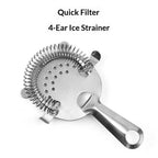 Cocktail Strainer 2 Pack, Bulk Bar Strainers for Bartending, Martini Strainer for Boston Shaker Mixing Glass, Bartender Strainer w/Removable Spring – Bar Supplier for Restaurant