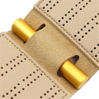 2 pack Travel Cribbage Board Game Set, Portable Cribbage Boards Unique Track Cribbage Board, Foldable PU Mini Cribbage Board