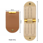 2 pack Travel Cribbage Board Game Set, Portable Cribbage Boards Unique Track Cribbage Board, Foldable PU Mini Cribbage Board
