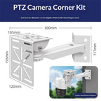 Dome Camera Bracket, Wall Ceiling Mount for Security Dome Cameras, Wall Mount,Corner (Vertical Pole Bracket+Hoop 7.8 in )