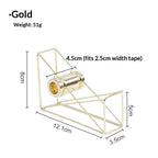 Tape Dipenser, Desktop Accessory, 1" Core, Gold,Tape Cutter Desktop Tape Dispenser Wire Adhesive Tape Dispenser