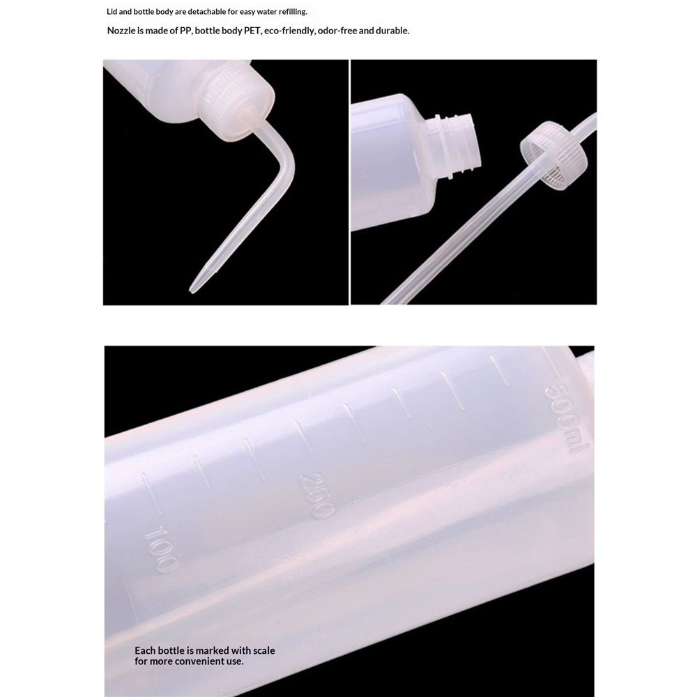 2 pack Liquid Filling Bottle - 500mL, Convenient plastic Tattoo Squeeze Bottle for Label Tattoo Supplies
