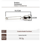 2 Pcs Brewing Spoons Hand Clip Design Tea Strainers Encrypted Filter Holes Tea Filter Tong for Loose Leaf Tea and Mulling Spices