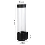 Cup Dispenser, Water Cooler Pull Type Cup Holder Fits 5oz - 7oz Cone or Flat Bottom Cups,14" Tube Length Black