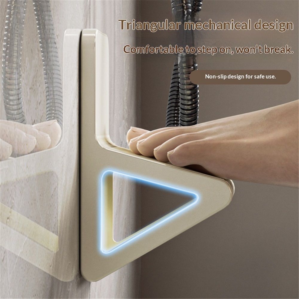 Foot Rest for Shaving Legs，Anti-Slip Shower Pedal with No Drilling Suction Cup for Pregnant Woman & Back Pain Sufferers- Reduce Body Strain & Bending Over