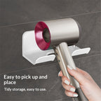 Hair Dryer Holder, Blow Dryer Holder Wall Mounted Compatible with Hair Dryer, Hair Dryer Organizer Dyson Hair Dryer Wall Mount