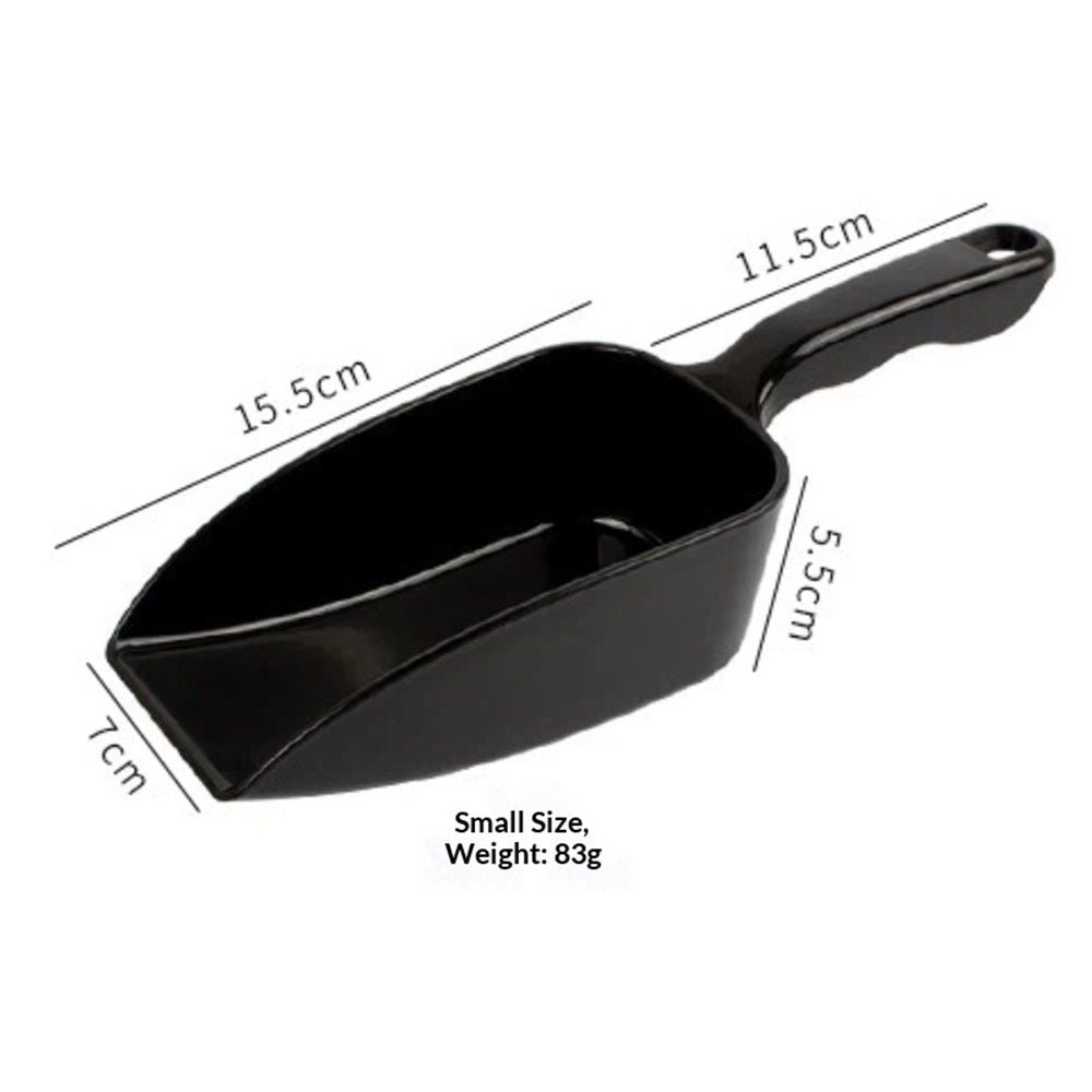 PP Plastic Utility Ice Scoop. black, Multipurpose Large Scooper for Everyday Tasks in Greenhouse, Garden & Home
