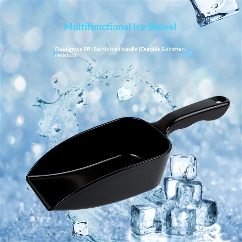 PP Plastic Utility Ice Scoop. black, Multipurpose Large Scooper for Everyday Tasks in Greenhouse, Garden & Home