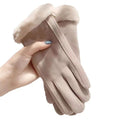 Women's Winter Gloves with Cuffs - Soft, Warm, Touchscreen, Winter Gloves Soft Warm Touchscreen Gloves（khaki）