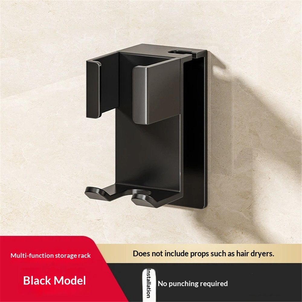 Hair Straightener Holder Wall Mounted Blow Dryer Holder, Blow Dryer and Curling Iron Holder, Hair Dryer and Straightener Holder, Bathroom Hair Tools Organizer and Storage (Black)