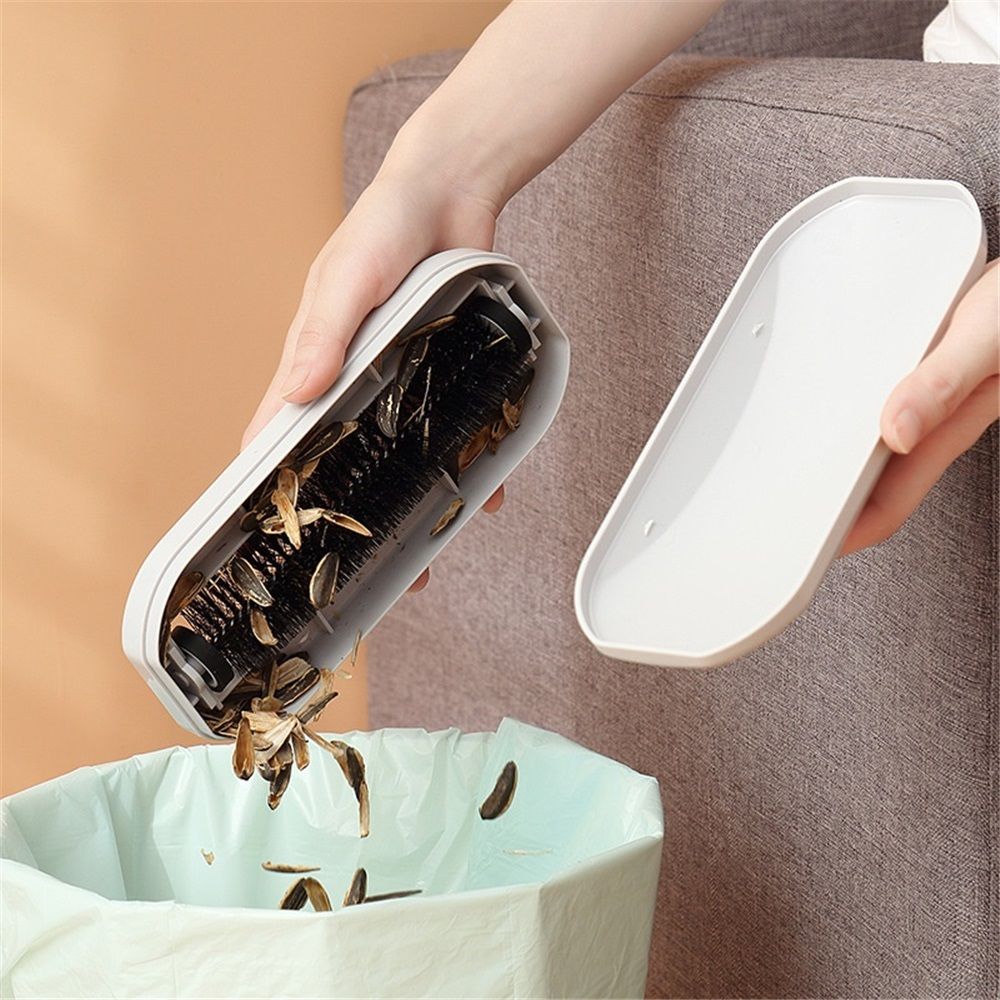 2 pack Handheld Crumb Sweeper, Carpet Sweeper Cleaner with Garbage Collection Nutshell Soft Debris Collector, Reusable Table Sweeper for Table, Mat, Bed Sheets, Sofas