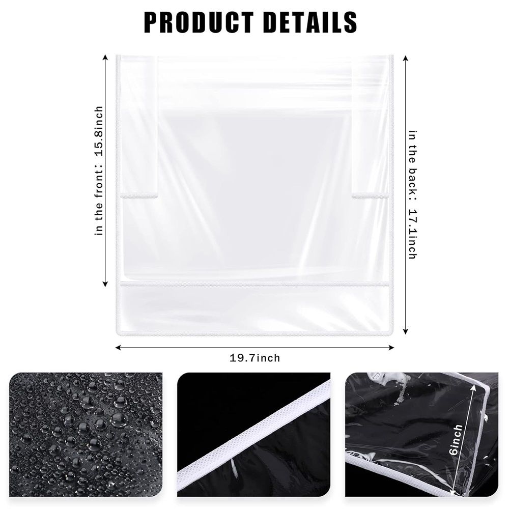 4 pack Barber Chair Cover Protector, Clear PVC Salon Chair Cover, Hairdressing Chair Back Stitched Cover Durable Easy Clean Covers Prevents Damage for Hair Salon Spa Office Chairs（Only transparent cover）