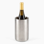 Stainless Steel Double Wall Wine Cooler - Insulated Tabletop Wine Chiller for White Wine & Champagne, Fits Most Standard Sized Bottles（1.6L）