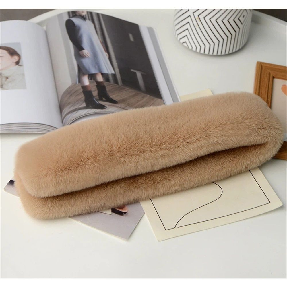 Faux Fur Collar Scarf for Women Winter, Fluffy Scarves Neck Shrug for Cold Weather, Faux Fur Cross Scarf Thick Soft Neck Collar Warm Winter Wrap