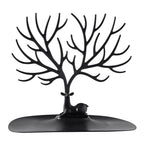 2 pack Little Deer Earrings Necklace Pendant Bracelet Jewelry Display Stand Tray Tree Storage Racks Organizer Holder, Black（Only jewelry rack）