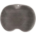 Shower Foot Scrubber Mat with Non-Slip Suction Cups, Non Slip Bathtub and Shower Mat with Suction Cups and Drain Holes, Foot Back Cleaning Pad Back Washer Exfoliating Bath Wash Pad (Grey)