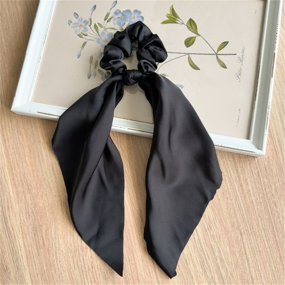 6 PCS Hair Scarf Scruncheis for Women Knotted Bow Hair Ties Elastic Bands Satin Hair Ribbon Scrunchy Ponytail Holder for Women and Girls（six different colors）