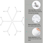 2 pack Sheet Fasteners, Adjustable Elastic Bed Sheet Holder Straps for Full,Queen,King Twin Bed,6 Way Cross Sheet Clips Suspenders Band,Fitted Round and Square Mattresses
