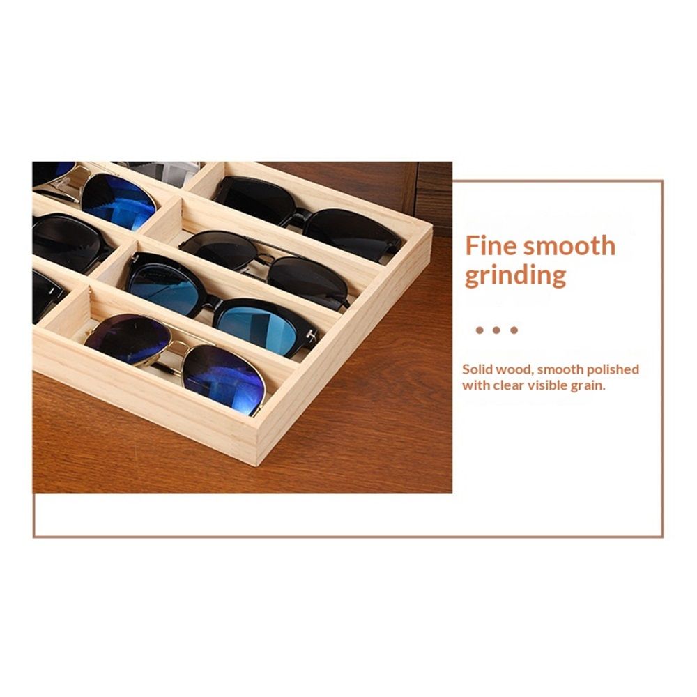 Sunglass Organizer,Glasses Organizer,8-Slot Sunglasses Tray for Drawer, Men's/Women's Sunglasses Box, Glasses Holder for Watch Stackable Eyeglass/Eyewear Display Tray（Only storage box）