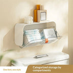 Pad Holder for Bathroom,Sanitary Napkins Organizer,Feminine Tampons Storage Day Overnight Cotton Pad Holder, white（only box）