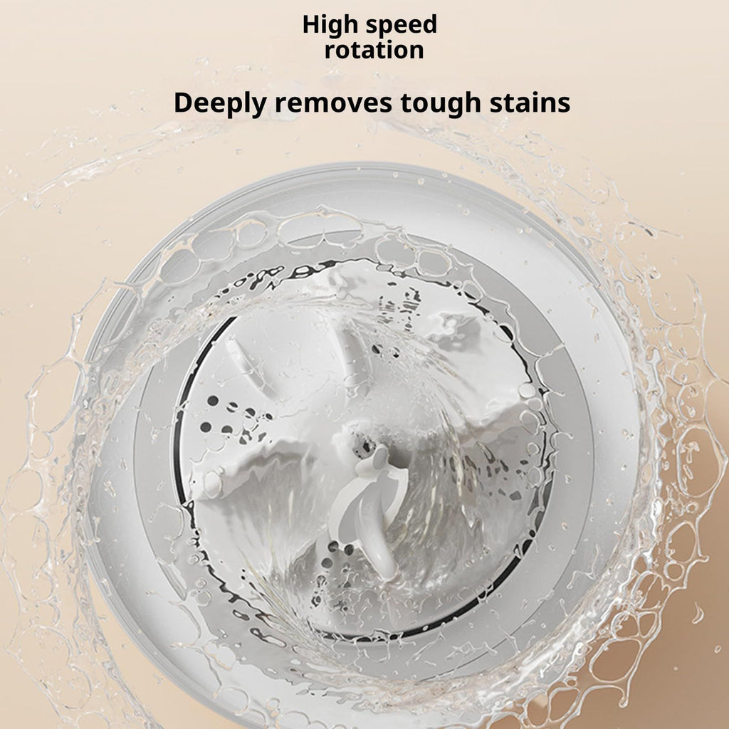 Blue portable mini washing machine, suitable for underwear, socks, baby clothes - rechargeable cordless compact washing machine, suitable for small loads, travel and dormitory use - USB rechargeable home/apartment washing machine