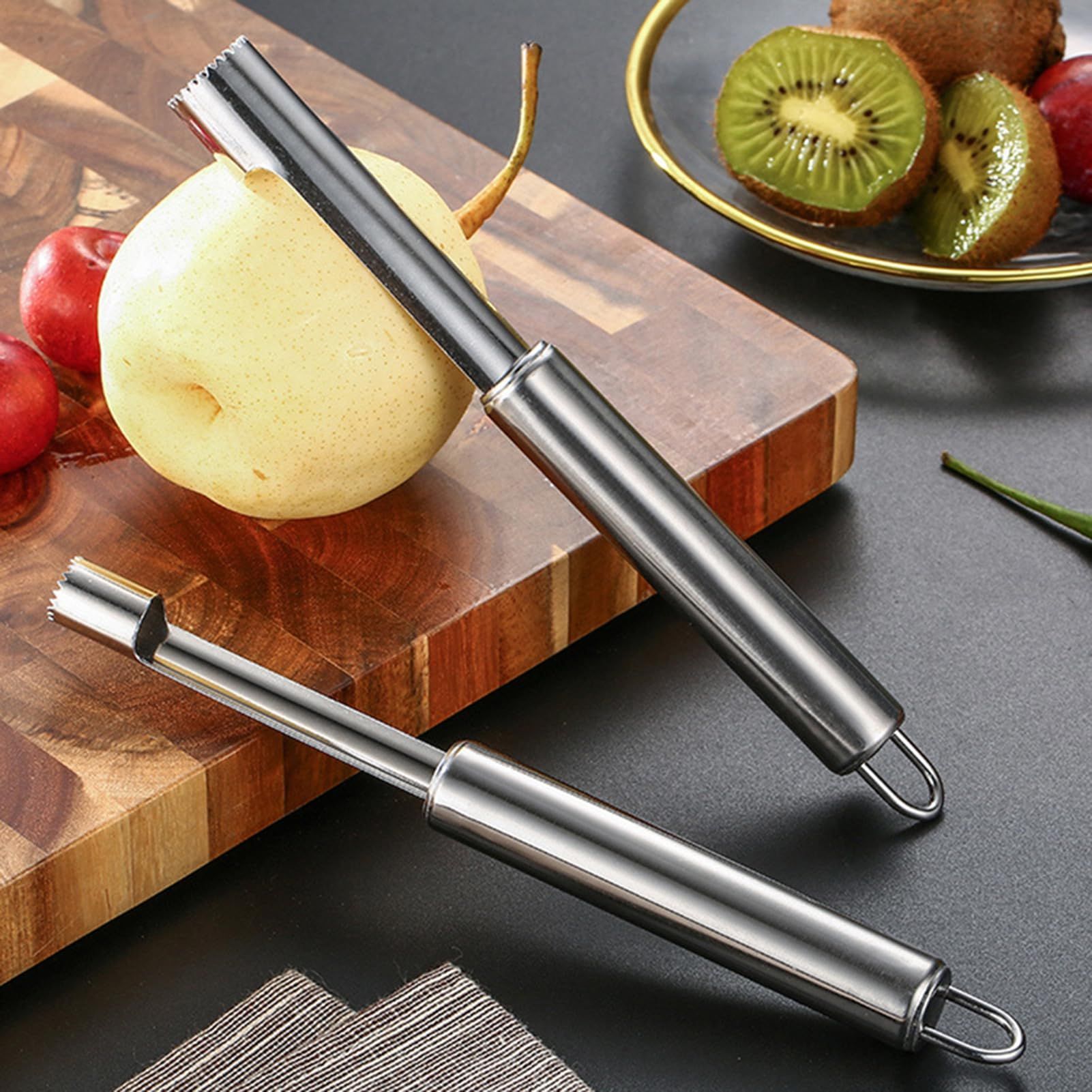 2 cm diameter stainless steel fruit corer tool, hawthorn date cherry apple multi-purpose corer, seed corer corer for home kitchen