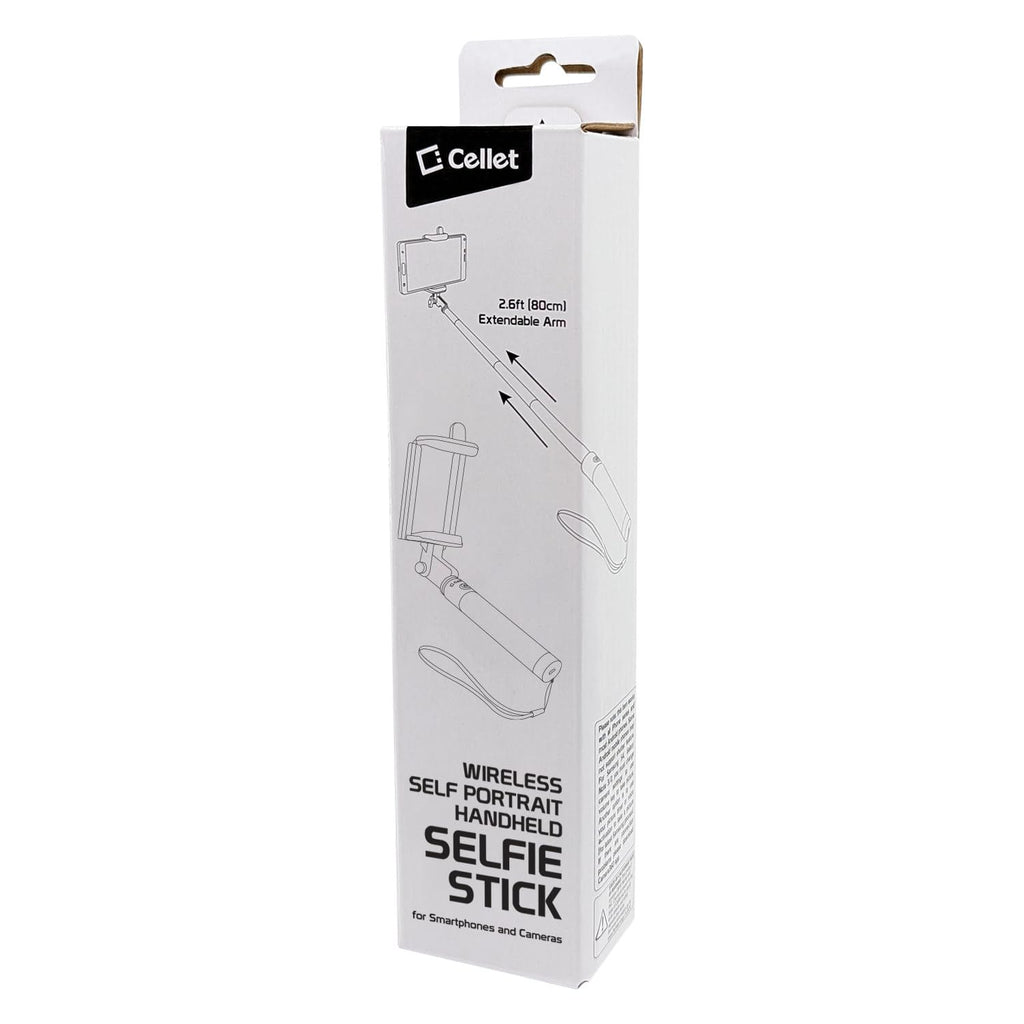 Universal Laser Selfie Stick with Wired Control Cable, Portable Handheld Selfie Stick with Built-in Control Line for All Smartphones