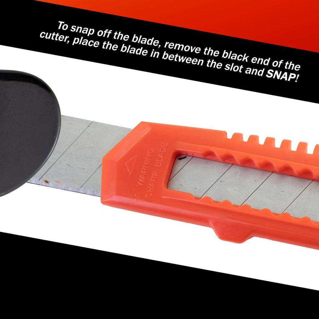 Orange multi-functional utility knife/box opener/retractable blade/breakable razor with safety lock