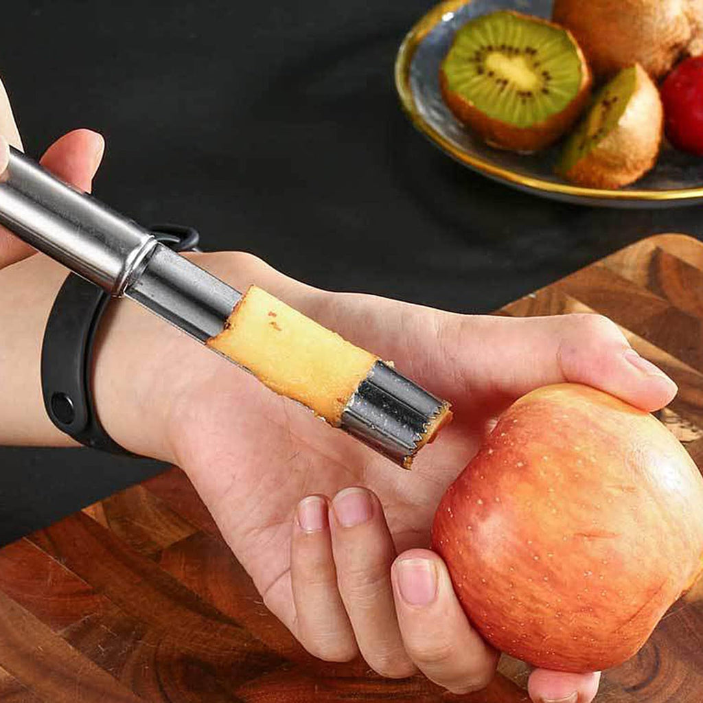 1cm diameter stainless steel fruit corer tool, hawthorn date cherry apple multi-purpose corer, seed corer corer for home kitchen