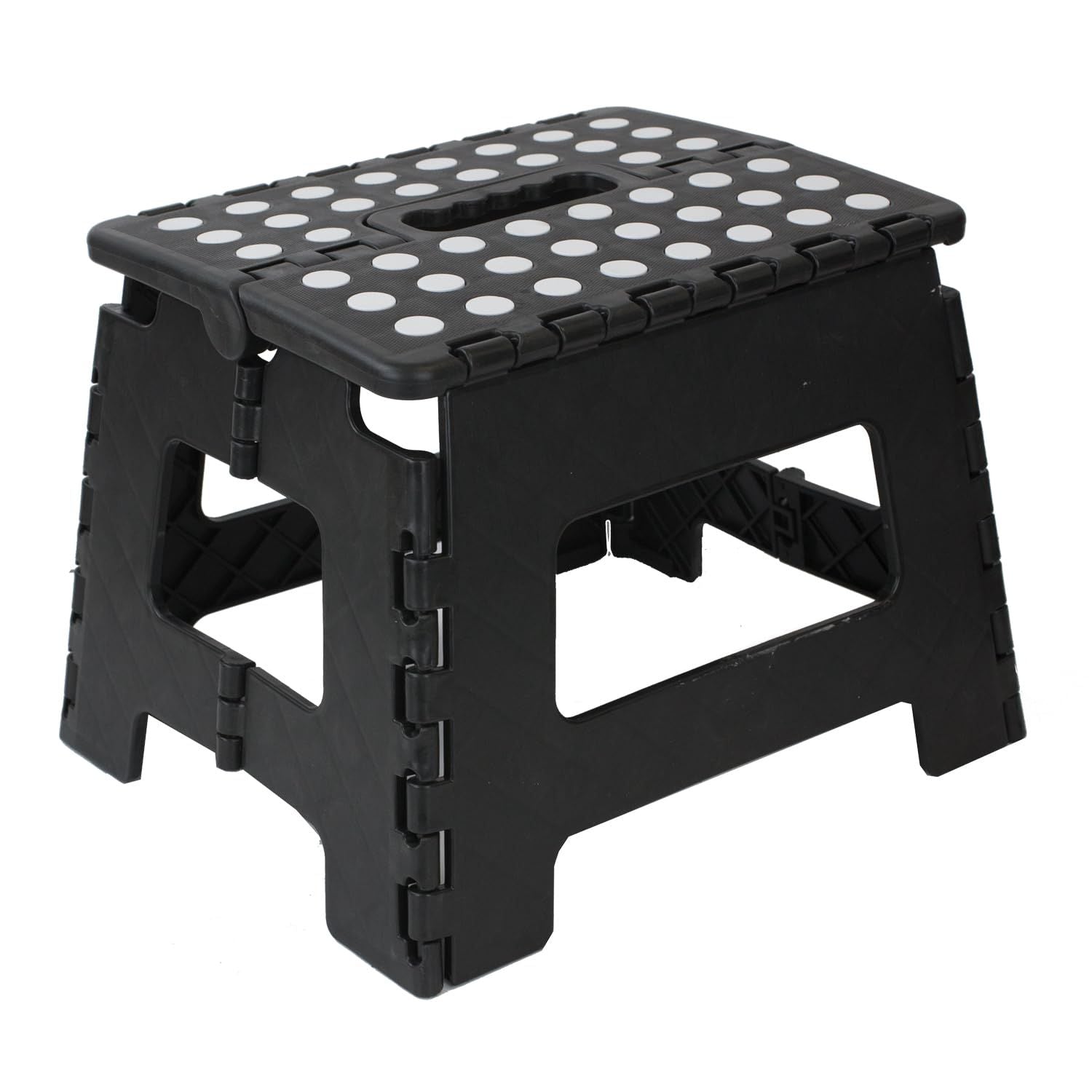 Black small thick anti slip folding stool for outdoor camping, portable folding stool for home use, multifunctional home leisure, Gaomaza