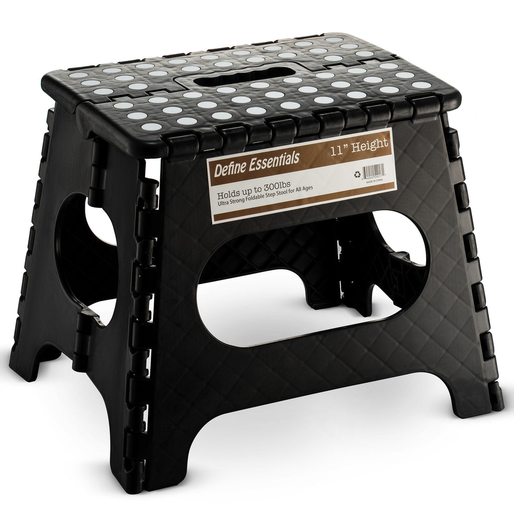 Black Medium Thick Anti slip Folding Stool Outdoor Camping Portable Folding Stool Home Multi functional Home Leisure Gaomaza