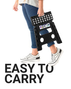 Black large thick anti slip folding stool for outdoor camping, portable folding stool for home use, multifunctional home leisure, and more