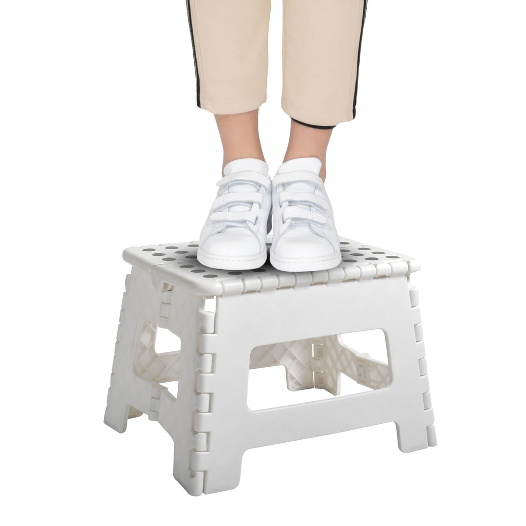 White small thick anti slip folding stool for outdoor camping, portable folding stool for home use, multifunctional home leisure, Gaomaza