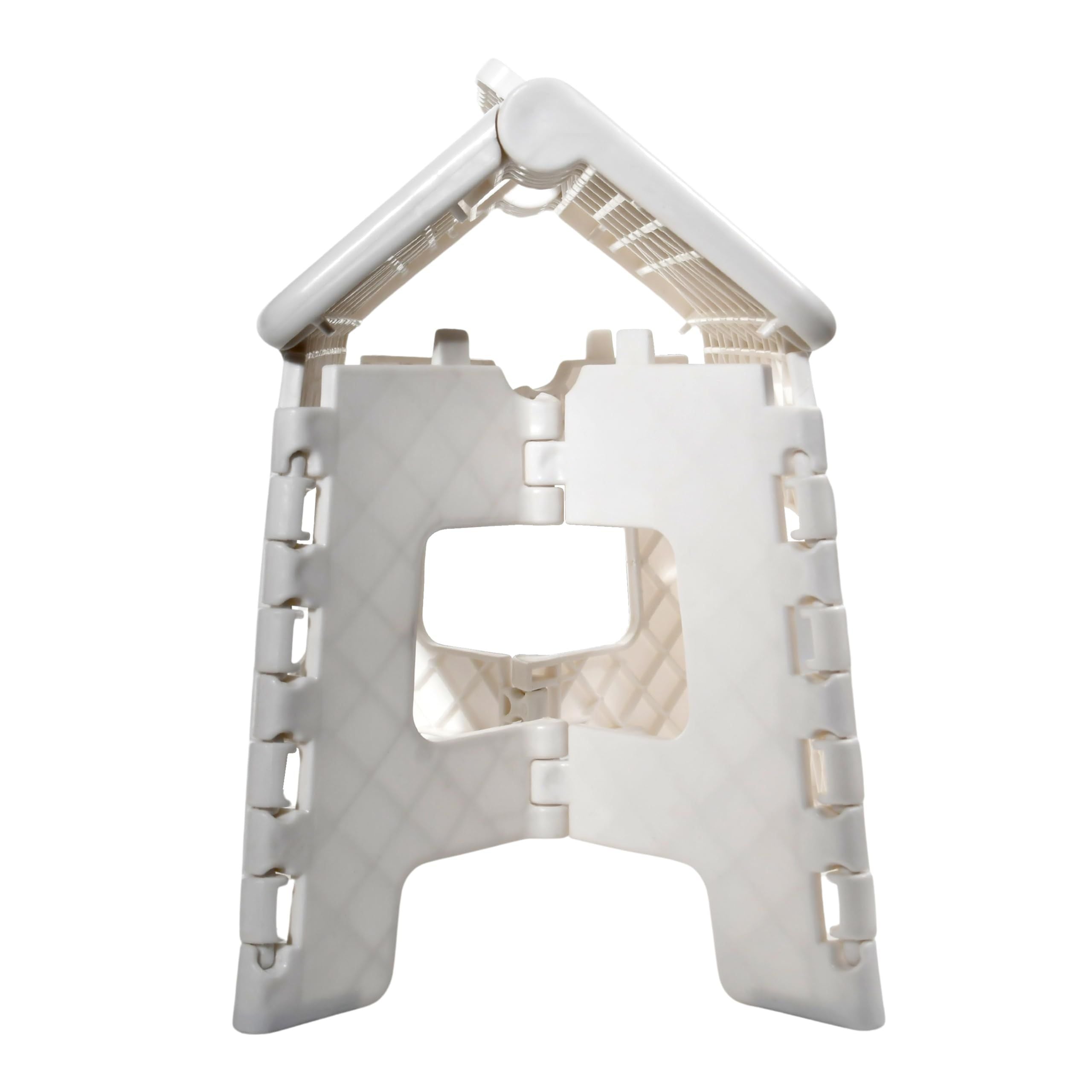 White Medium Thick Anti slip Folding Stool Outdoor Camping Portable Folding Stool Home Multi functional Home Leisure Gaomaza