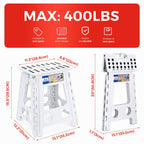 White large thick anti slip folding stool for outdoor camping, portable folding stool for home use, multifunctional home leisure, and more