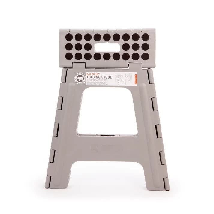 Grey large thick anti slip folding stool, portable folding stool for outdoor camping, multifunctional home and leisure, Gaomaza