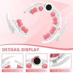Pink leg massage roller clip, calf muscle relaxation and shaping tool, yoga fitness leg trainer, slimming leg muscle relaxer.