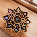 3.15 Inch Mini Star Rock Specimen Storage Box Crystal Mineral Display Case Gemstone Rock Organizer Holder (Brown)