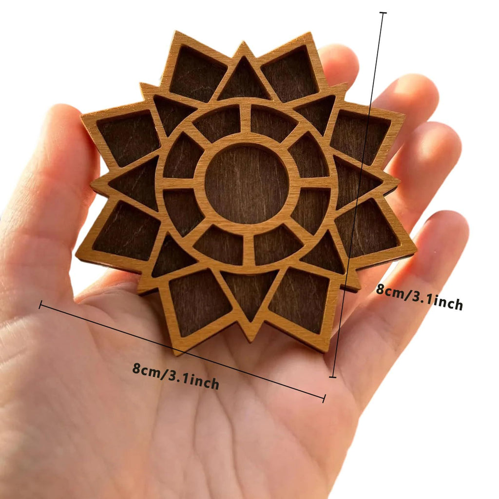 3.15 Inch Mini Star Rock Specimen Storage Box Crystal Mineral Display Case Gemstone Rock Organizer Holder (Brown)