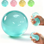 Clear Blue Coconut Oil Stress Ball, Slow Rising Non-Sticky Squishy Squeeze Ball, Soft Sensory Fidget Toy for Stress Relief, Relaxation and Focus