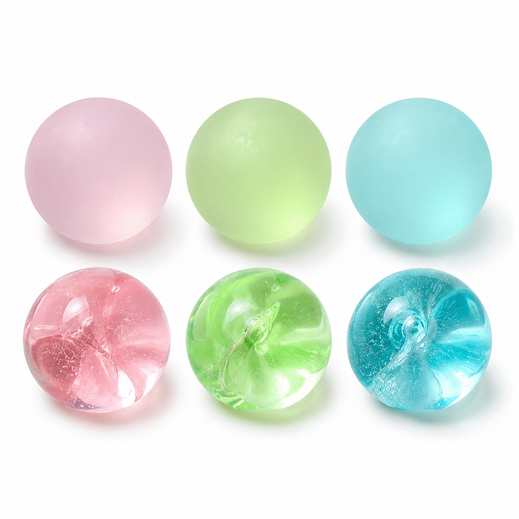 Clear Blue Coconut Oil Stress Ball, Slow Rising Non-Sticky Squishy Squeeze Ball, Soft Sensory Fidget Toy for Stress Relief, Relaxation and Focus