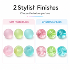 Frosted Pink Coconut Oil Stress Ball, Slow Rising Non-Sticky Squishy Squeeze Ball, Soft Sensory Fidget Toy for Stress Relief, Relaxation and Focus