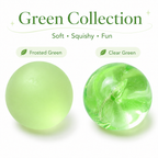 Frosted Pink Coconut Oil Stress Ball, Slow Rising Non-Sticky Squishy Squeeze Ball, Soft Sensory Fidget Toy for Stress Relief, Relaxation and Focus